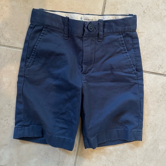 J. Crew Crewcuts Kids Khaki Tan and Navy Shorts Set - Picture 2 of 6